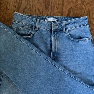 Zara high waisted light washed jeans